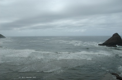 Ocean waves and rock formations, Oregon coast