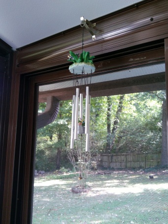 Wind chimes on porch